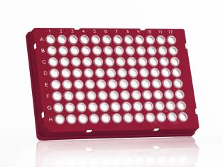 FrameStar® 96 Well Skirted PCR Plate Farba: clear wells, red frame
