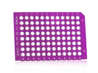 FrameStar® Breakable Vertically PCR Plate Farba: clear wells, purple frame