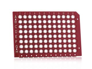 FrameStar® Breakable Vertically PCR Plate Farba: clear wells, red frame