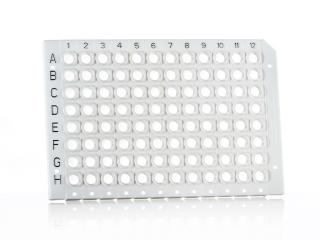 FrameStar® Breakable Vertically PCR Plate Farba: clear wells, white frame