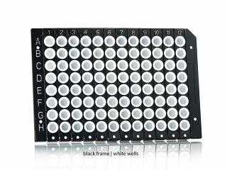 FrameStar® Breakable Vertically PCR Plate Farba: white wells, black frame