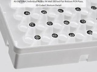 Individual Access 96 Well Skirted Flat Bottom PCR Plate, 2D Coded