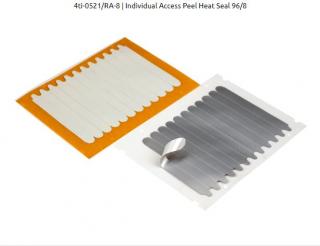 Individual Access Peel Heat Seal Prevedenie: 12 strips, each covering 8 wells, sheets (127 x 100mm); 100 sheets