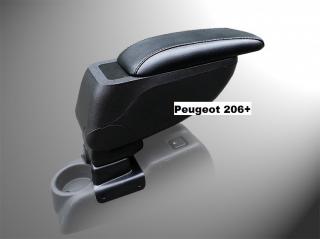 Lakťová opierka Peugeot 206+, čierna, eko-koža