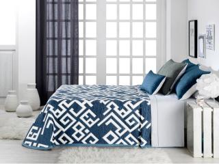 Žakárový prehoz na posteľ KAIRA BLUE, Vyberte rozmer 135 x 200 cm