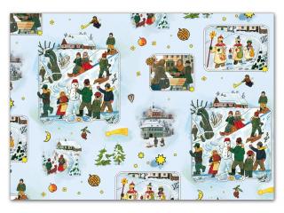 Baliaci papier vianočný rolky klasik LADA 5x100x70 (5)