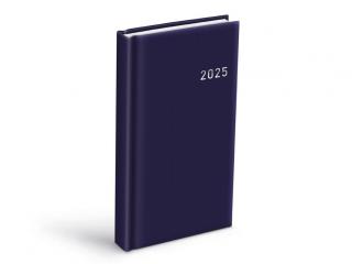 Diár 2025 D802 PVC dark blue 90x170mm denný