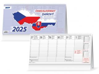 Kalendár 2025 stolový Daňový česko/slovenský