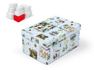 Krabička darčeková vianočná B-V005-EL 24x16x12cm