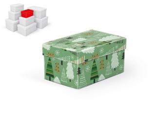 Krabička darčeková vianočná B-V006-A 16x10x8cm