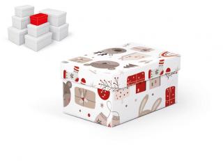 Krabička darčeková vianočná B-V007-A 16x10x8cm