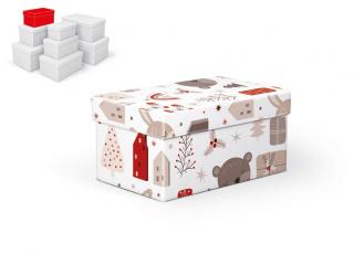Krabička darčeková vianočná B-V007-B 18x11x9cm
