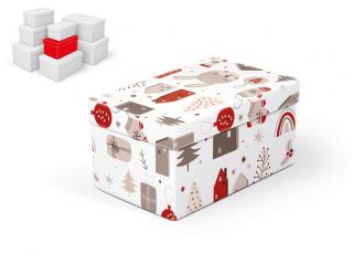 Krabička darčeková vianočná B-V007-C 20x12x10cm