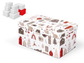 Krabička darčeková vianočná B-V007-H 30x19x15cm
