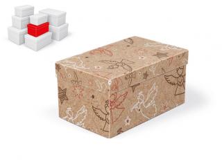 Krabička darčeková vianočná B-V008-C 20x12x10cm