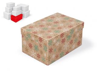 Krabička darčeková vianočná B-V008-E 24x16x12cm