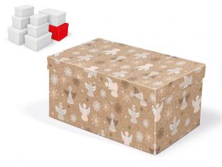 Krabička darčeková vianočná B-V008-H 30x19x15cm