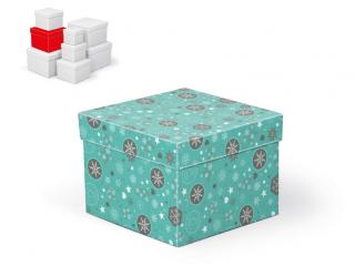 Krabička darčeková vianočná C-V002-E 16x16x12cm