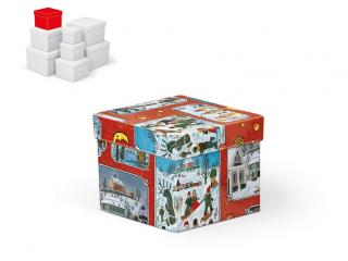 Krabička darčeková vianočná C-V005-CL 12x12x10cm