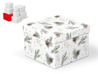 Krabička darčeková vianočná C-V006-G 20x20x14cm