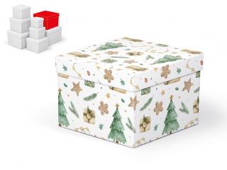 Krabička darčeková vianočná C-V007-F 18x18x13cm
