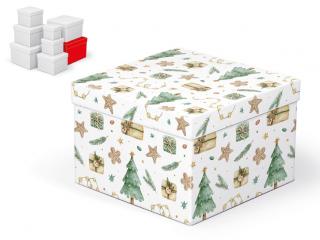 Krabička darčeková vianočná C-V007-H 22x22x15cm