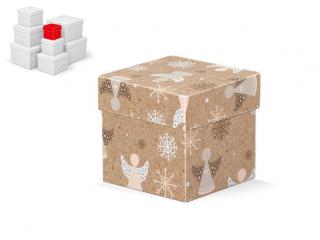 Krabička darčeková vianočná C-V008-A  8x8x8cm