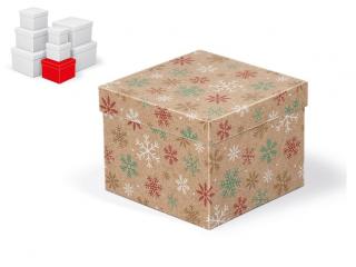 Krabička darčeková vianočná C-V008-D 14x14x11cm