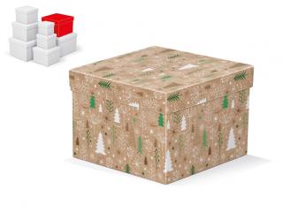 Krabička darčeková vianočná C-V008-F 18x18x13cm