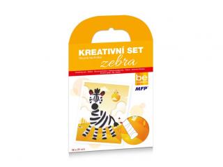 Kreatívny set - zebra - filcová technika 16x21cm