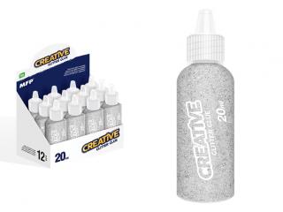 Lepidlo glitrové 20ml strieborné