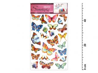Samolepiaca dekorácia 10142 farebné motýle 53x29cm