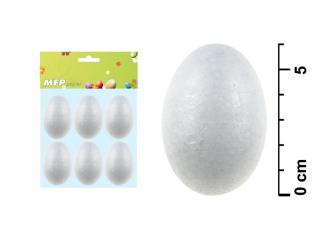 Vajíčka plast 6cm/6ks hladké