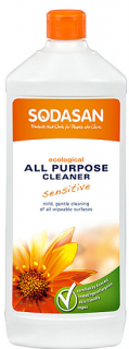 Univerzálny čistiaci prostriedok SENSITIVE s BIO rastlinnými olejmi - Sodasan Obsah: 1 l