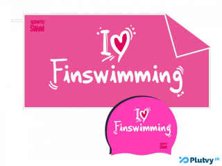 Plavecký set I Love Finswimming Farba: ružová