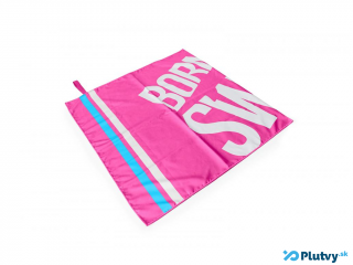 Plavecký uterák BornToSwim Microfibre towel Farba: ružový veľké logo