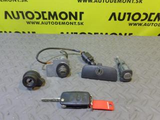 Použitý diel: 3U0 1J0959753DA - Vložky zámkov + kľúč - Škoda Superb