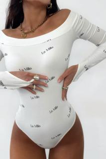 Biele body s potlačou My Neck BIELA, S