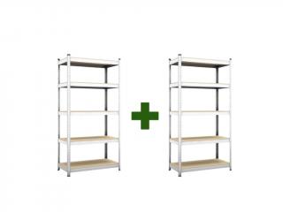 Akciový balíček 1+1 Kovový regál ECONOMY 180x90x40 - pozinkovaný