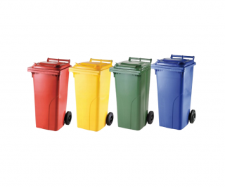 Akciový balíček - Popolnica Odpadová nádoba 120L 4 ks - červená, zelená, žltá, modrá