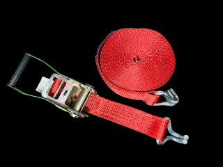 Gurtna upínací pás 2T+ račna dĺžka 10M šírka 50mm- červená