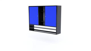 Kovová dielenská skrinka WS1 s policou Farebné prevednie: Modrá
