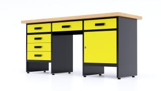 Kovový pracovný stôl MT6 Farebné prevednie: Žltá