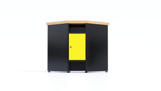 Kovový pracovný stôl rohový - Modul Farebné prevednie: Žltá