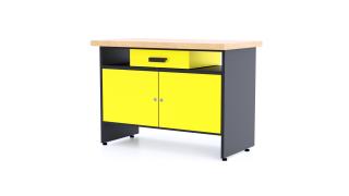 Kovový pracovný stôl S1D2 Farebné prevednie: Žltá
