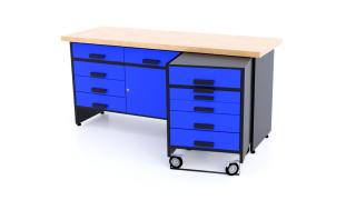 Kovový pracovný stôl SK6 Farebné prevednie: Modrá