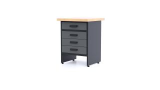 Kovový pracovný stôl WB1A - Modul Farebné prevednie: Sivá