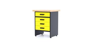 Kovový pracovný stôl WB1A - Modul Farebné prevednie: Žltá