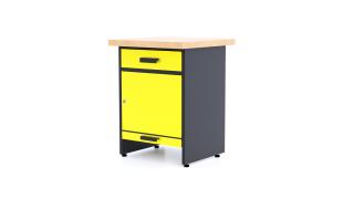 Kovový pracovný stôl WB1B-2s - Modul Farebné prevednie: Žltá