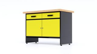 Kovový pracovný stôl WB2 Farebné prevednie: Žltá